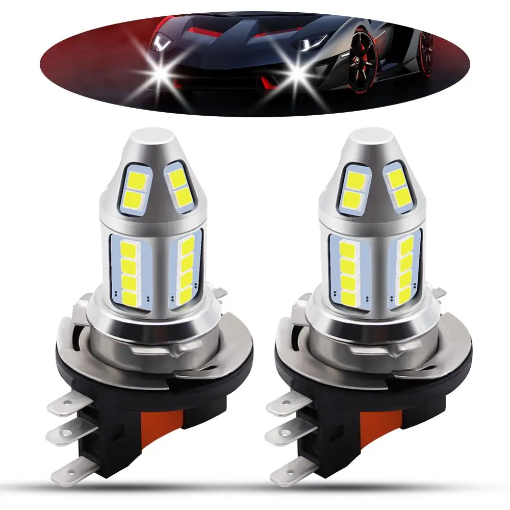 

2pcs 150W H15 LED Car Fog Lamp High Power 3030 Chips 6500K White IP67 Waterproof Auto Front Headlamp Fog Driving Lights DC 12V