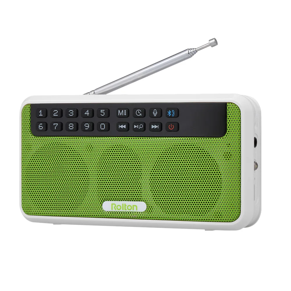 Rolton E500 беспроводной Bluetooth динамик 6 Вт HiFi стерео музыкальный плеер портативный цифровой fm-радио фонарик микрофон Hands-free Запись TF