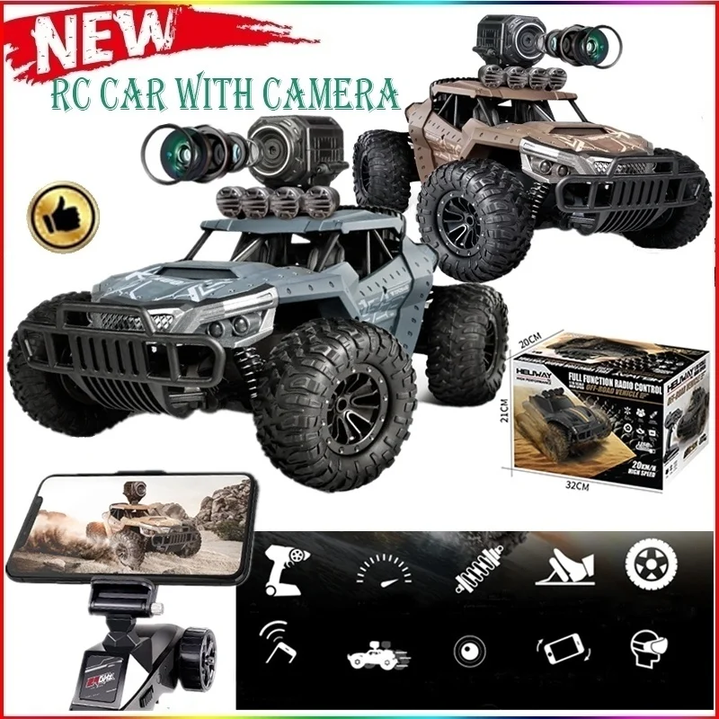  25KM/H RC Remote Control Buggy Car with WiFi 720P HD Camera Wireless Climbing Children Truck Toy Rc