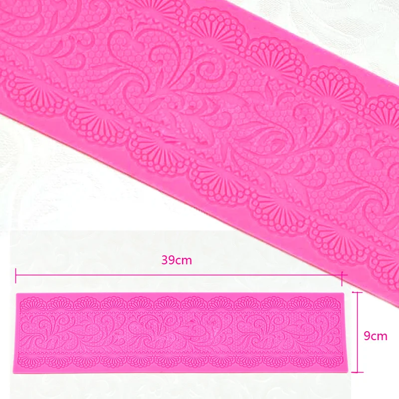Silicone Mold Cake Lace Mats Mold Silicone Lace Mat Fondant Cake Decorating Tools Wedding Flower Embossing Mould Bakery