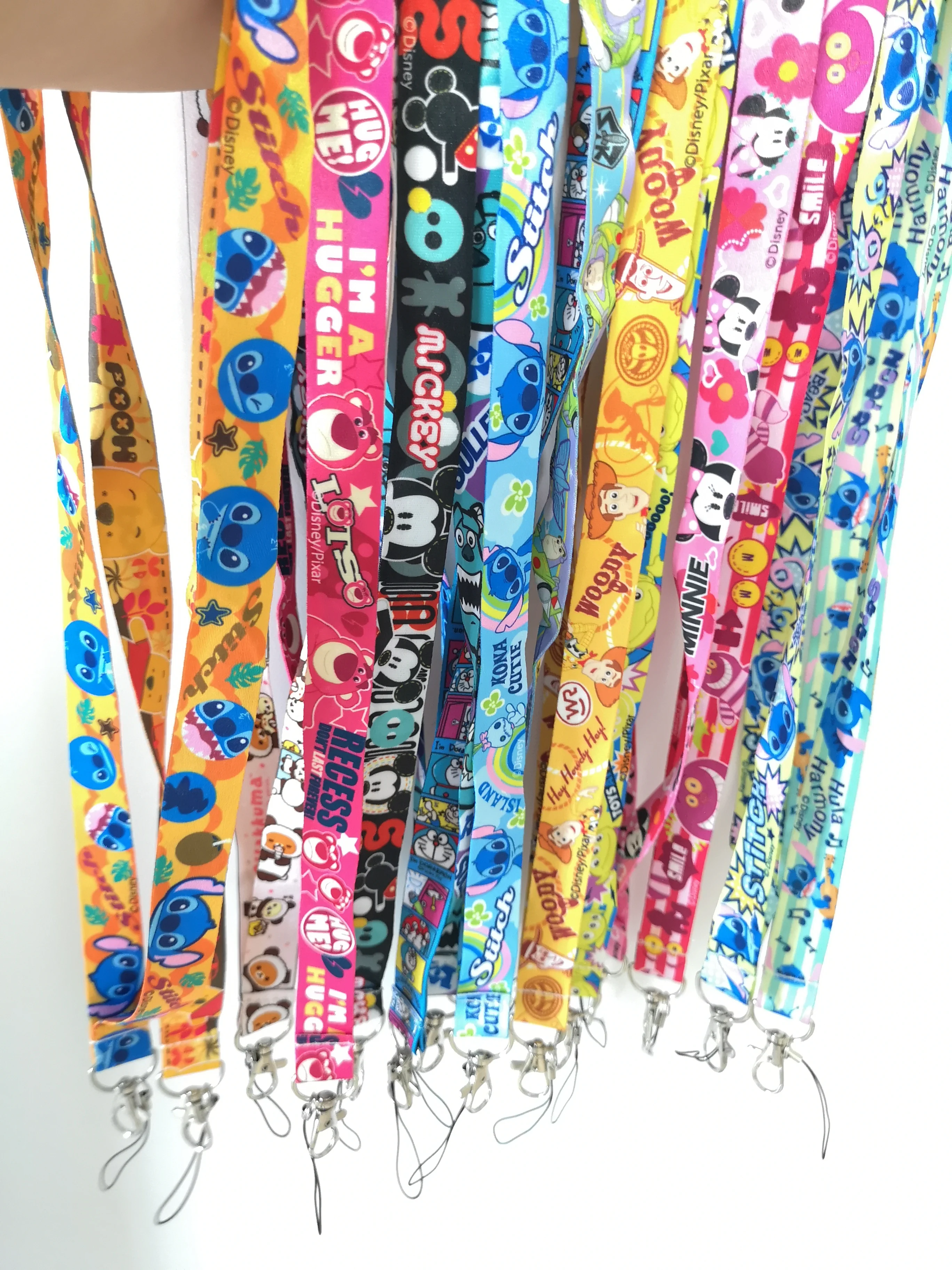 

10pcs/20pcs/50pcs/100pcs Toy story mickey minnie cartoon lanyard Neck Strap Lanyard Mobile Phone Key Chain ID Badge Key Chain