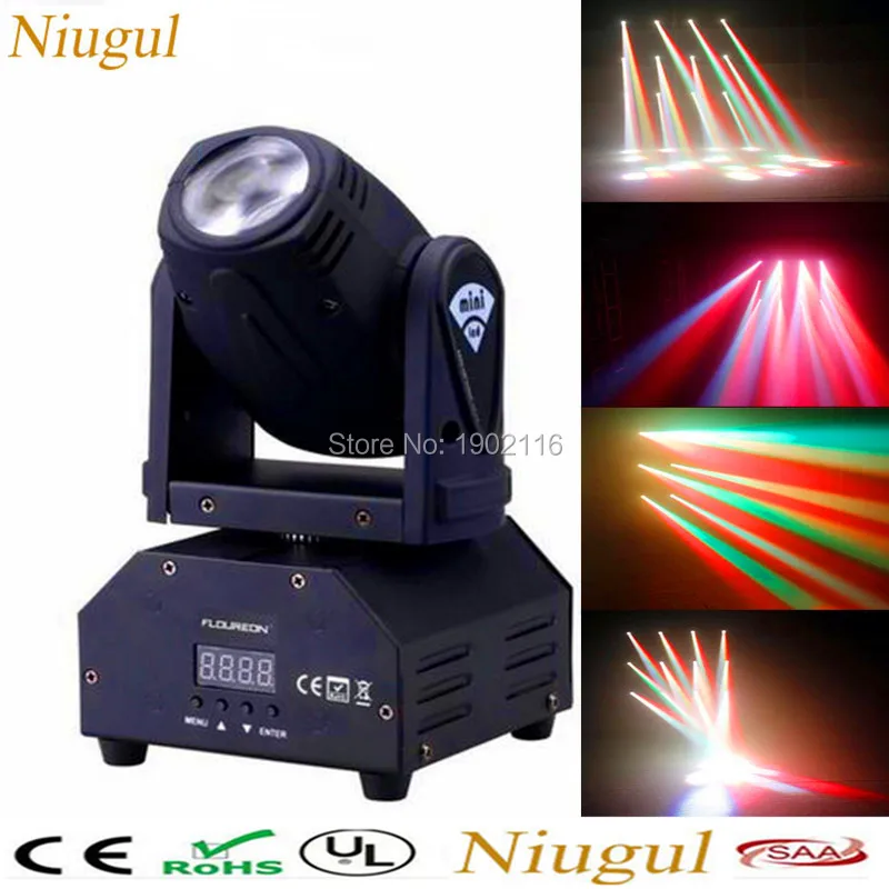 

Niugul 10W RGBW LED Moving Head Beam Light/High Power Professional DMX Stage Effect Lighting/Party KTV Disco DJ Lights/LED Beam