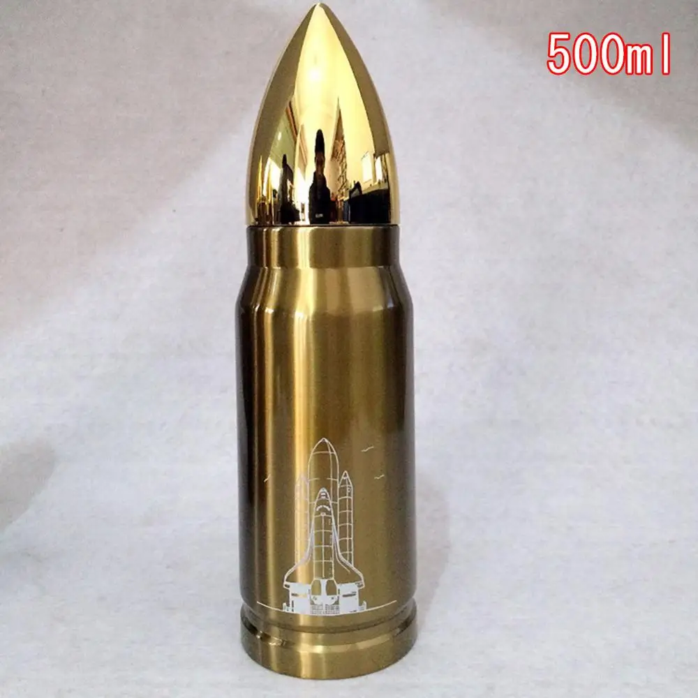 Thermo Bala Stainless Steel Sport Flask Bottle for Jogging Walking - Цвет: Gold 500ml