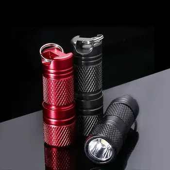 

Mini LED Flashlight USB Rechargeable Waterproof Portable Keychain Torch 42mm Small Pocket Lantern Black Grey Red Shell