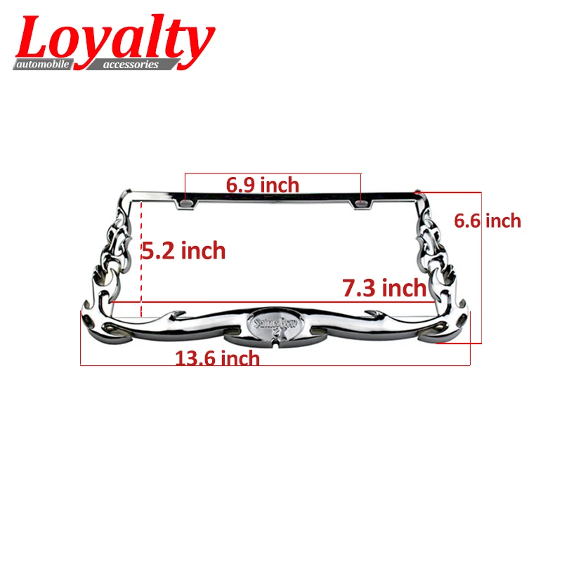 Chrome License Plate Frame 13.1 Auto Accessory