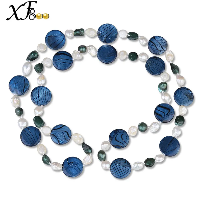 

[XF800]Baroque Pearl Necklace Pearl Jewlery Long 2017 New Fashion Sweater Party Gift Women Girl Profiled[X215]