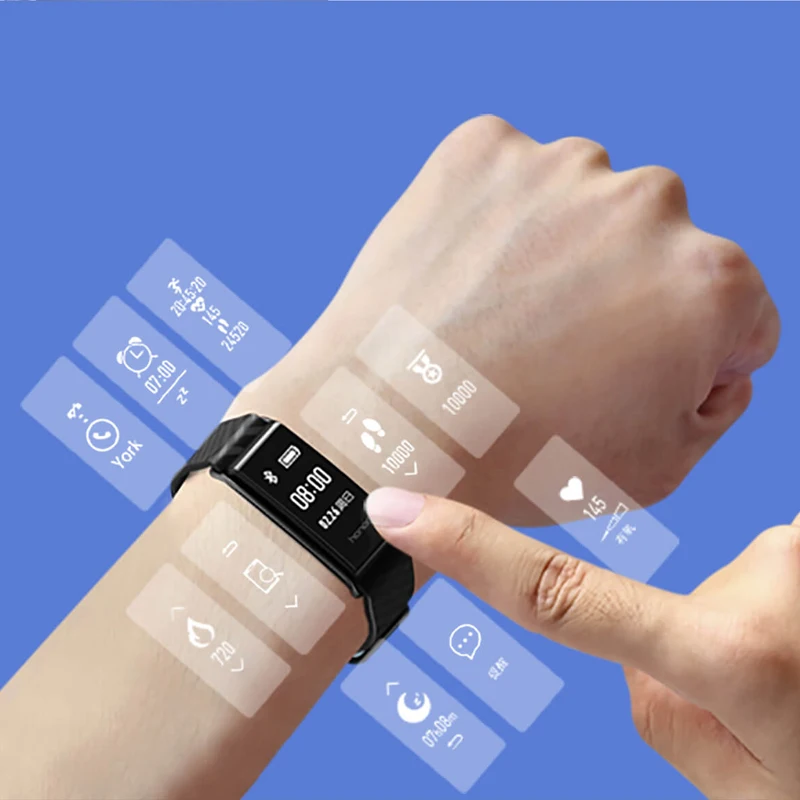 Huawei Honor Band A2 смарт браслет монитор сердечного ритма сообщение на экране показать