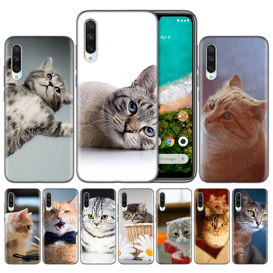 

TPU Fundas Case For Xiaomi Redmi Note 7 6 6A 7S 7A Y2 Y3 K20 4 4X S2 5 Pro Plus Silicon Back Coque Cute Cat Kitty Fishes Space M