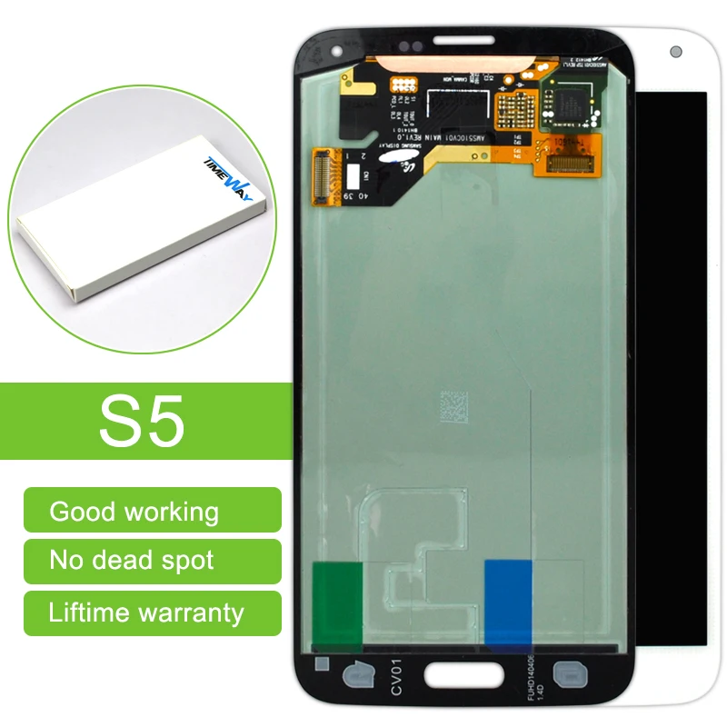 

Free DHL 10 pcs/lot top quality For Samsung S5 i9600 G900R G900F LCD Display Digitizer Touch Screen Assembly Black/White