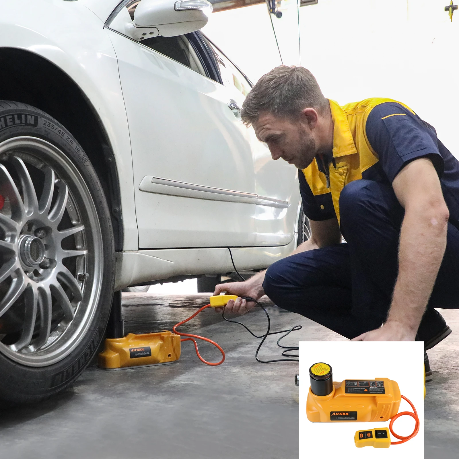  AUTOOL 6T Car Electric Hydraulic Jack Floor Lift Repair Tool 12V DC Auto Tire Change Lifting Jacks 