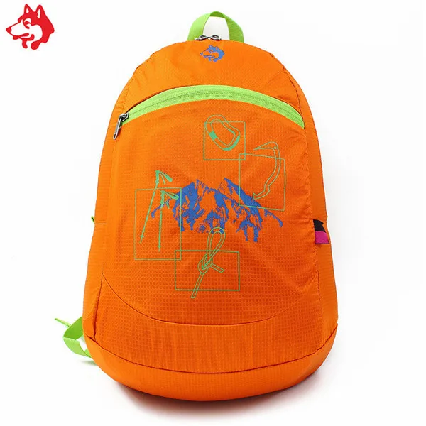 Оптом Прочный Красный Водонепроницаемый легкий вес 20л складной Открытый Туризм Кемпинг спортивный рюкзак - Цвет: Orange