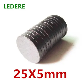 

5pcs 10pcs /lot Y30 Disk Ferrite Magnet 25x5 Permanent magnet 25mmx5mm Black Round Speaker 25x5mm 25*5