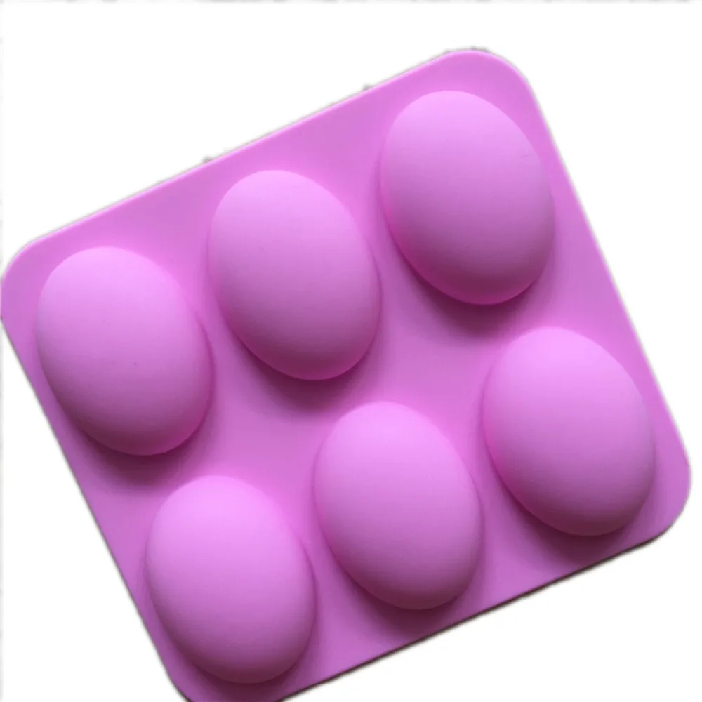 6 Cavity Shape Egg Silicone Mold for DIY Chocolate Jelly Candy Pudding