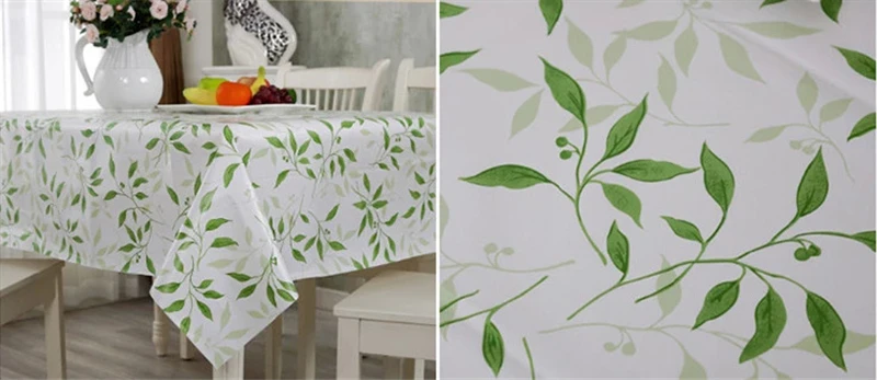 20 Types Tablecloth PVC Pastoral Plastic Table Cloth Rectangular Waterproof Oilproof Fabric Tea Table Cabinet Decor For Kitchen 