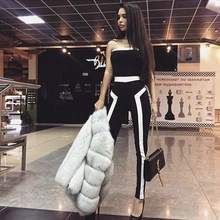 Черный, белый цвет повязку комбинезон Bodycon модные женские туфли с открытыми плечами пикантные узкие обувь для девочек летн