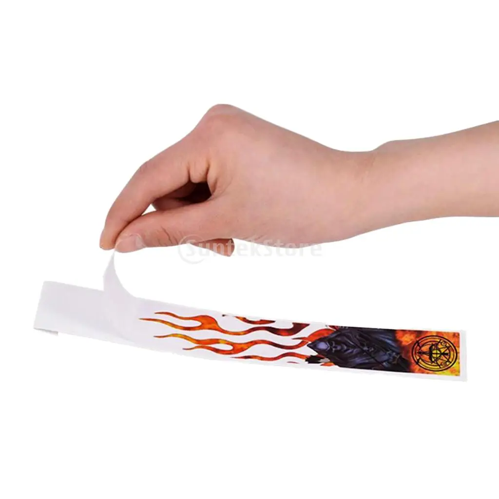 12pcs Durable Archery Arrow Adhesive Stickers Wraps 27cm x 3cm Fluorescent Yellow/ White