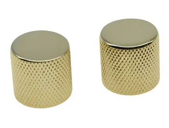 

KAISH 2x Gold Guitar Bass Flat Top Barrel Knobs 18mm Diameter Knobs fits TL Tele Guitar