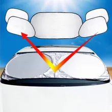 6 шт. автомобильной Защита от Солнца защиты и теплоизоляция покрытием серебра Защита от солнца блока автомобильной затенения света коврик