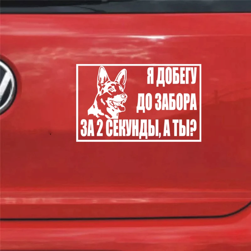 CS 1411#22 6*14см наклейки на авто Я добегу до забора водонепроницаемые машину наклейка