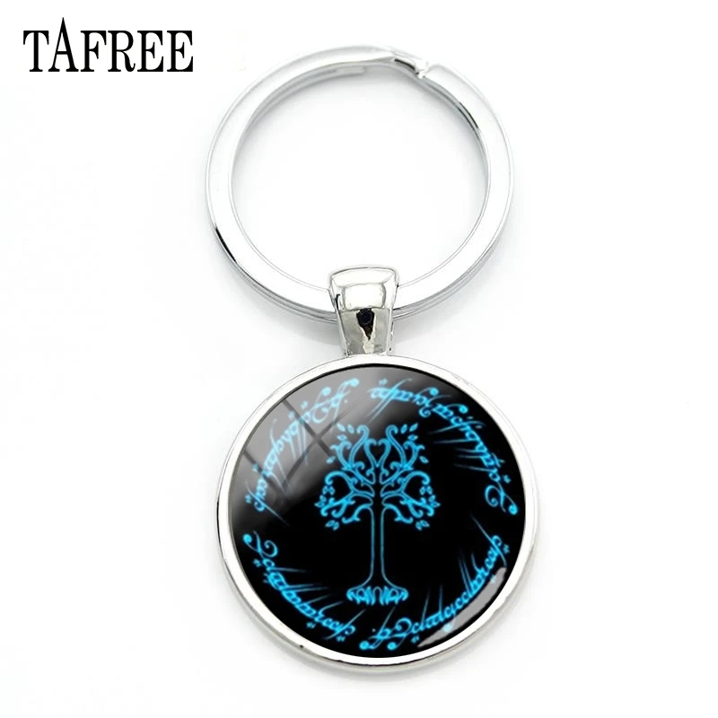 Брелок TAFREE Life Of Tree кольцо для ключей романтическое очарование синий белый цвет