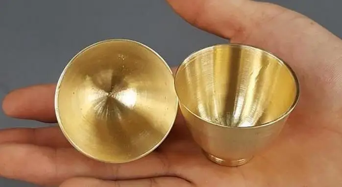 

Copper small tea bowl ornaments cups small household items decorative craft gifts,A Pair,Free shipping