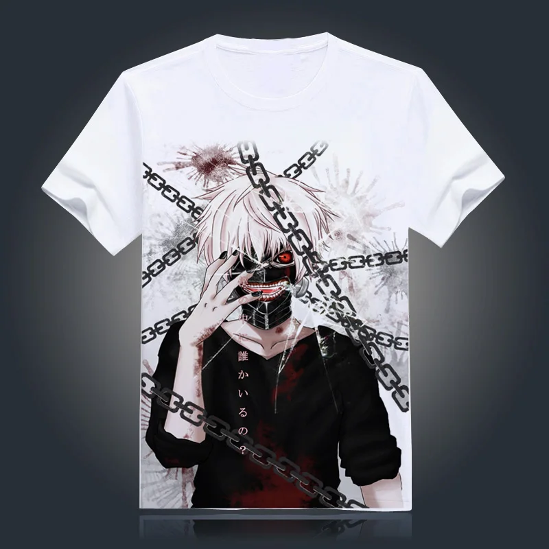 Футболка Tokyo Ghoul новая японская аниме Кен канеки костюм для косплея удобная