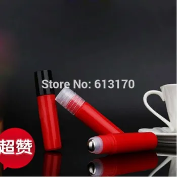 

5ml Roller Bottles,Steel bead,Red,Empty Roll on Bottle for Essential Oil,Perfume,Mini Sample Vials Cosmetic Packing