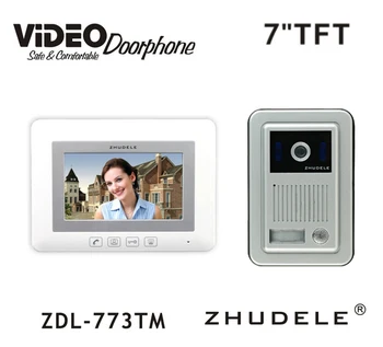 

ZHUDELE Home Intercom System 7" LCD monitor Speakerphone intercom Color Video Door Phone doorbell support CCTV Camera 1V1