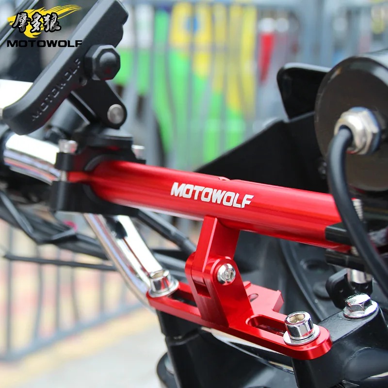 

MOTOWOLF Universal Motorcycle/Scooter/Sport-bike/Cycle Reinforced Crossbar Motor Phone/GPS/Spotlight/Headlights Mounting Bracket