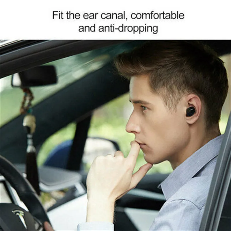 USB Mini Wireless Bluetooth 5.0 Earbud In-Ear Stereo Portable Rechargeble Earphones Compatible Universal Mobile Phone