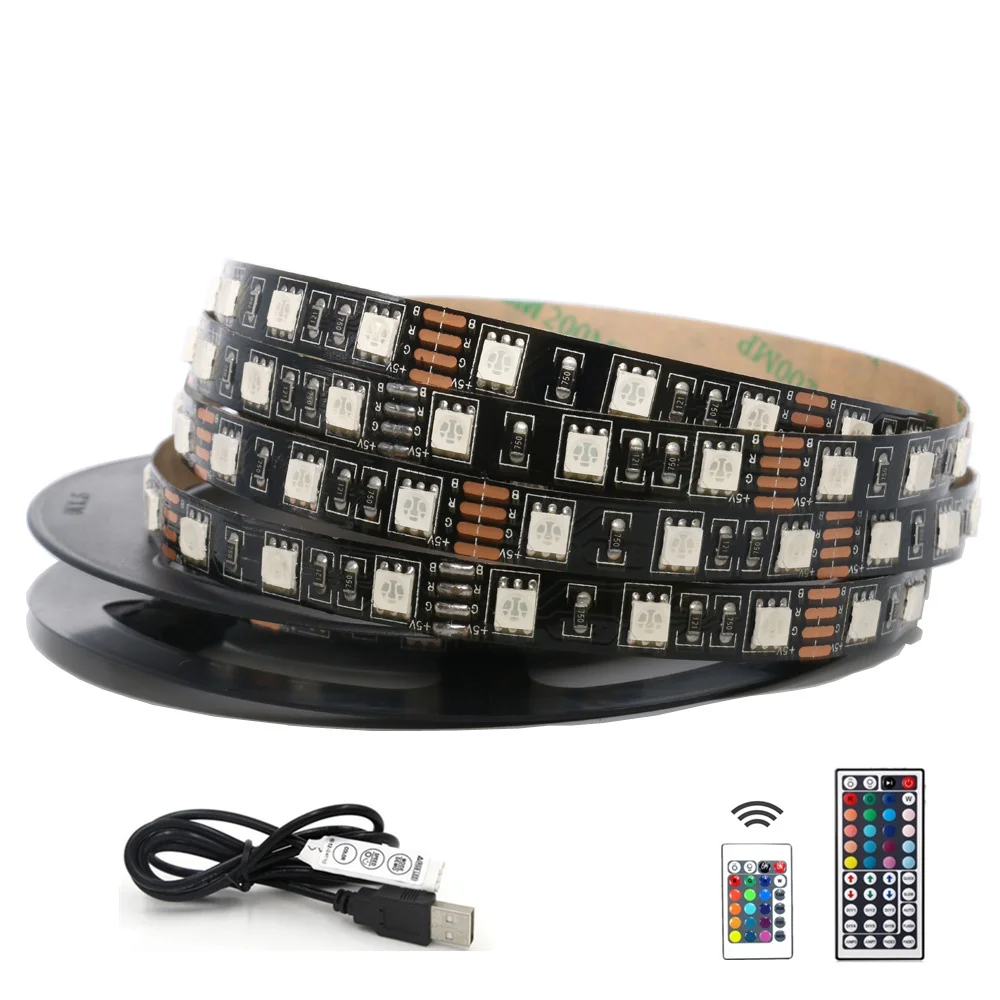 Светодиодная лента 5050 RGB водонепроницаемая 5 в пост. Тока USB гибкий светильник 50 см