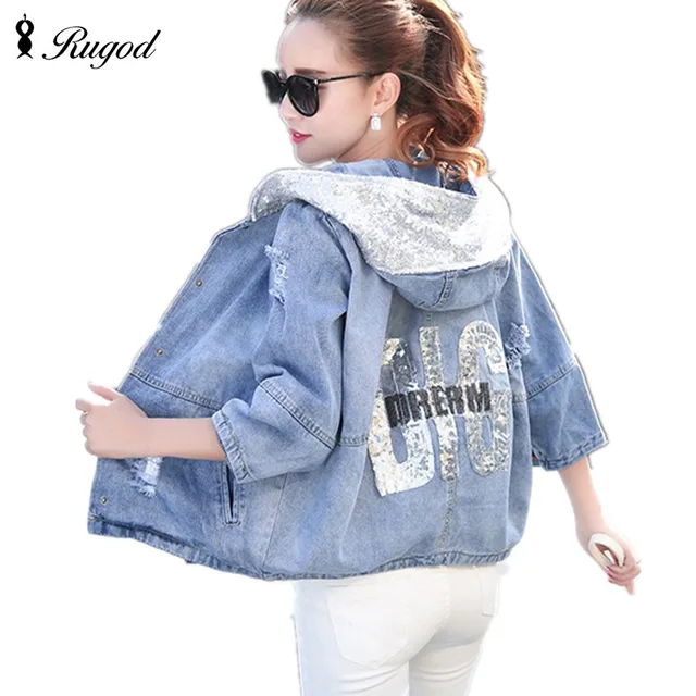 New Fashion Spring Autumn Women Denim Jacket Girls Casual