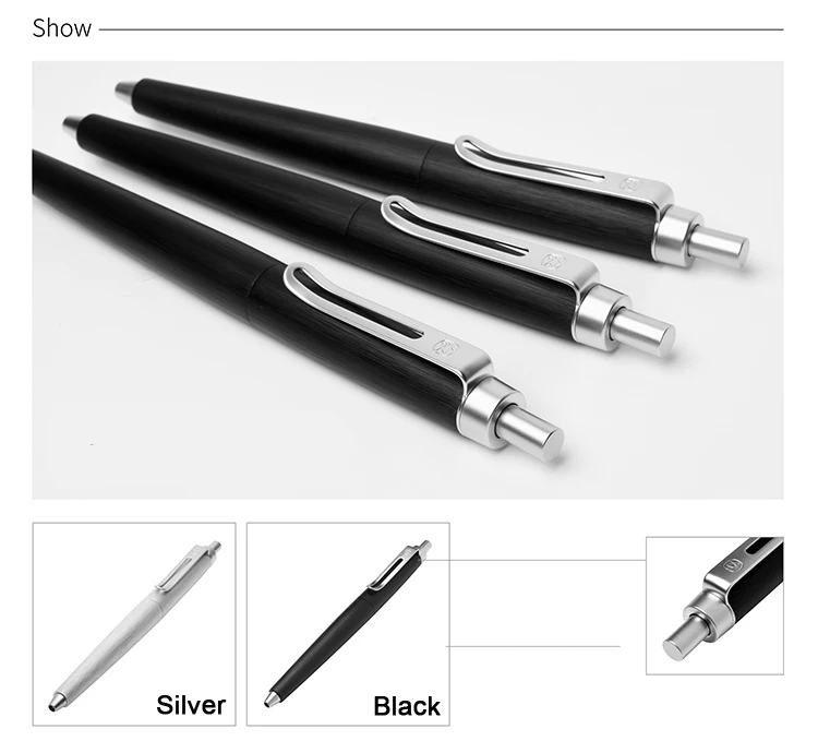 Xiaomi mijiakaco угол серии матовый черный и серебристая шариковая ручка с оригинальной подарочной чехол Роскошные Металлические Шариковые Ручки для подарка