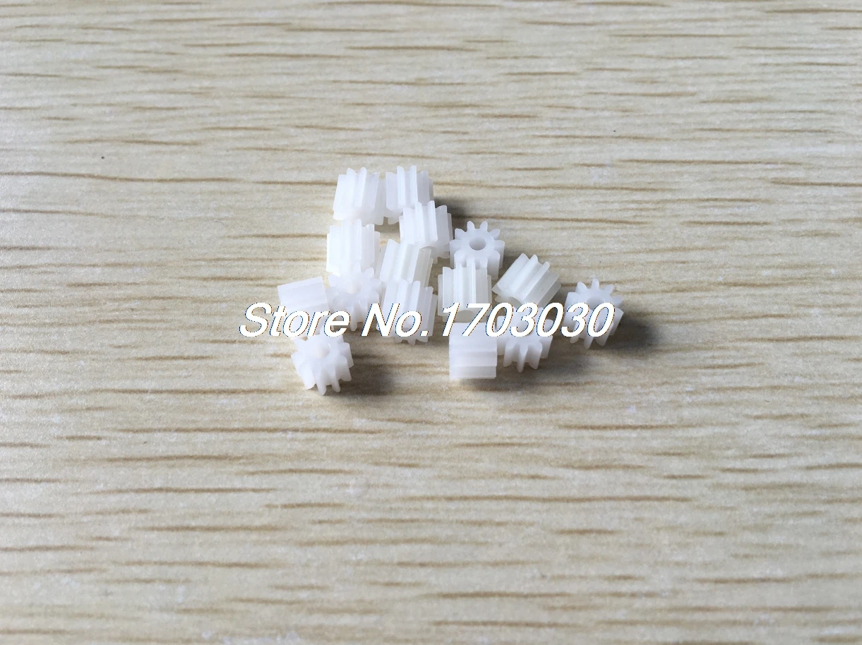 20Pcs 6mm x 2mm 10 Teeth Plastic Gear Wheel for Toy Car Motor Gearbox Shaft