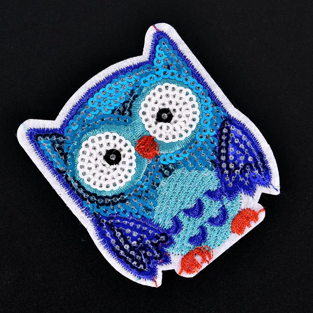 

1PC Animal Sequins Iron On Patches Sew-on Embroidered Patch Motif Applique For Clothing Sewing Tools Patch Accessories