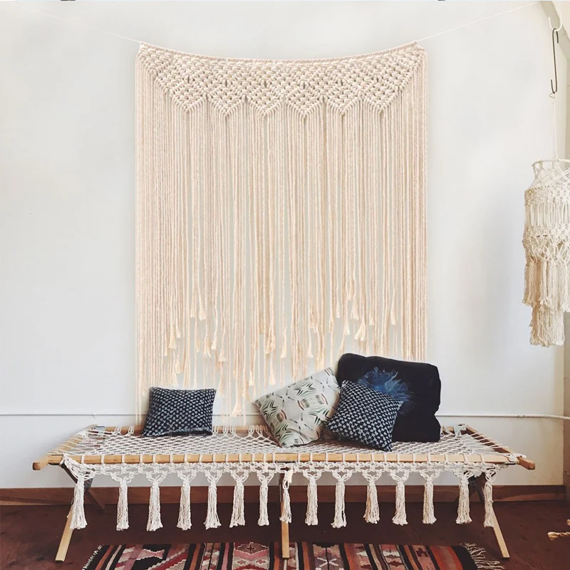 Macrame Wall Hanging Mandala Boho Decor Hand Woven Mexican Home