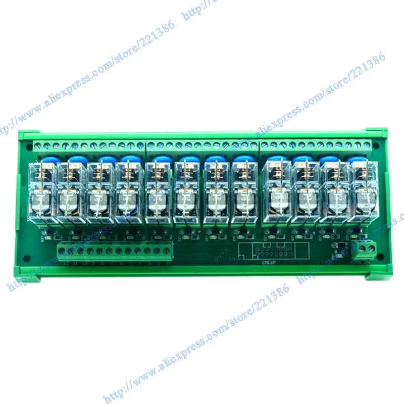16 канальный 1 SPDT DIN рейку OMRON G2R 24V 16A DC/AC интерфейс релейный модуль