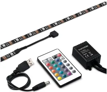 

USB LED Strip Light IP56 Waterproof 1M DC 5V 5050 SMD Flexible Tape Ribbon TV Background Led Lamp Strip Remote Control