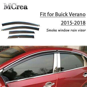 

MCrea 4pcs ABS Car Smoke Window Sun Rain Visor Deflector Guard For Buick Verano 2015 2016 2017 2018 Accessories