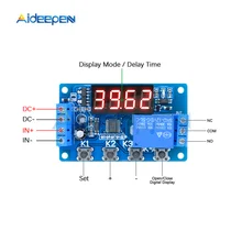 DC 5 В/12 В/24 В 10A светодиодный модуль цифрового реле задержки многофункциональный триггер времени цепи таймер контроль цикл переключатель для насосов двигатель