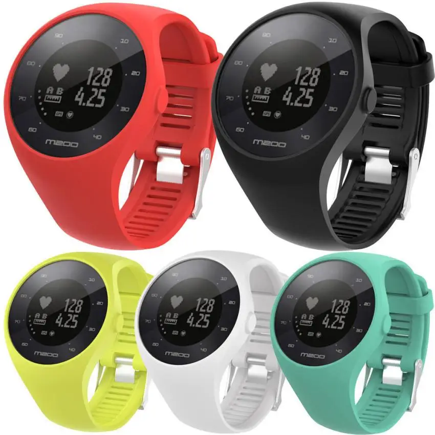 

Soft Silicone Watch Band Strap Rubber Wrist Strap Loop For Polar M200 Fitness watch 15J Drop Shipping