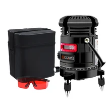 GOXAWEE лазерный уровень, 5 лазерных линий, 6 точечный, 3D, самонивелирующийся, портативный, 360 градусов, вертикальный, горизонтальный, наружный режим, диагностические инструменты