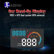 4 дюйма высокой яркости светодиодный цветной экран HUD мобильного выставочного стенда gps скорость дисплей OBD2 устранение кода неисправностей автомобильного