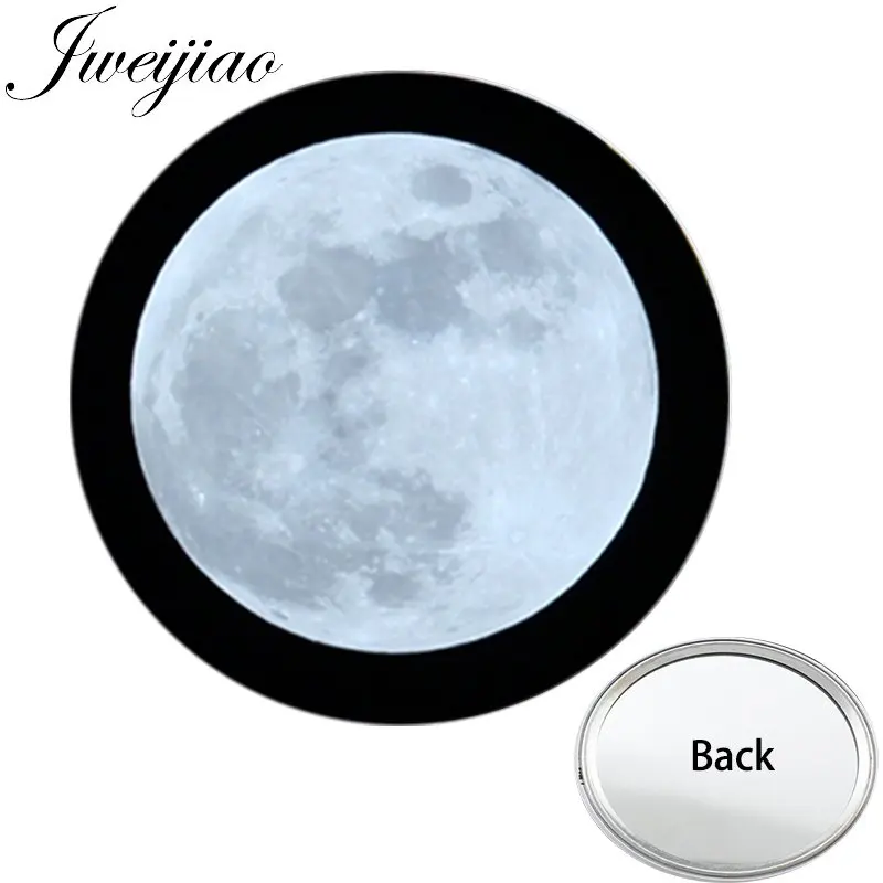 JWEIJIAO полумесяц полная луна миниатюрное карманное зеркало любителей астрономии Портативный Макияж тщеславие ручной дорожный кошелек зеркало - Цвет: MO20
