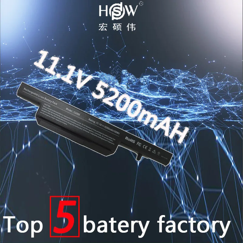 

HSW battery for Clevo C4500BAT-6 C4500BAT C4500BAT6 B4100M B4105 B5100M B5130M B7110 C4100 C4500 C4500Q C5100Q C5500Q bateria
