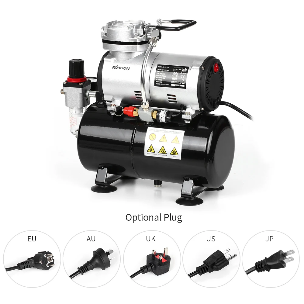 

Professional Spraying Air Compressor 1/6 HP Piston Airbrush Compressor Oil-less Quiet High-pressure Pump Tattoo Manicure