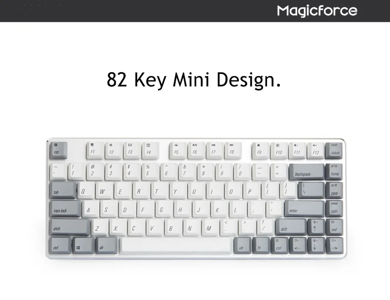 Magicforce 82 ключ PBT сублимации издание антипризрак USB проводной белый подсветкой эргономичная механическая клавиатура Gateron переключатели