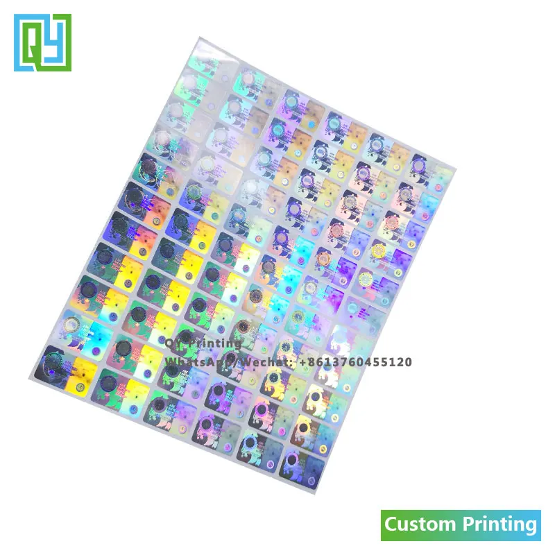 Рисунок 5 - голографические Серебристые наклейки