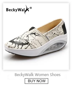 BeckyWalk/весенние женские лоферы с принтом; Повседневная Удобная обувь на плоской подошве; женская парусиновая обувь без застежки на платформе; женские кроссовки; WSH2933