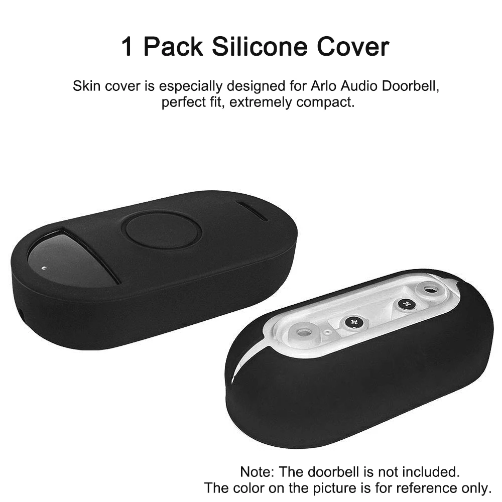 

1 Pack Weatherproof Silicone Cover Protective Skin for Arlo Audio Doorbell UV-resistant Perfect Compact Case